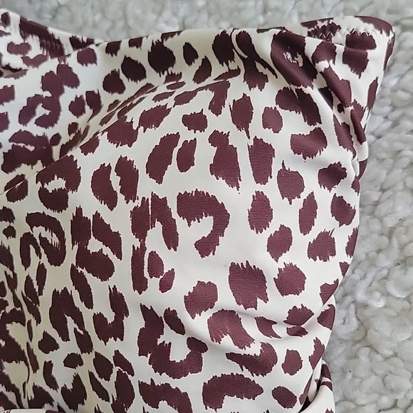 NEW J CREW ONE SHOULDER ruched Swin Suit In Leaopard Print  Size 10 - Picture 16 of 16